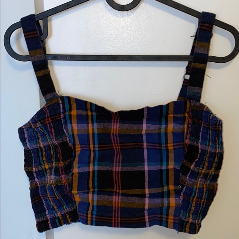 Plaid colourful crop top